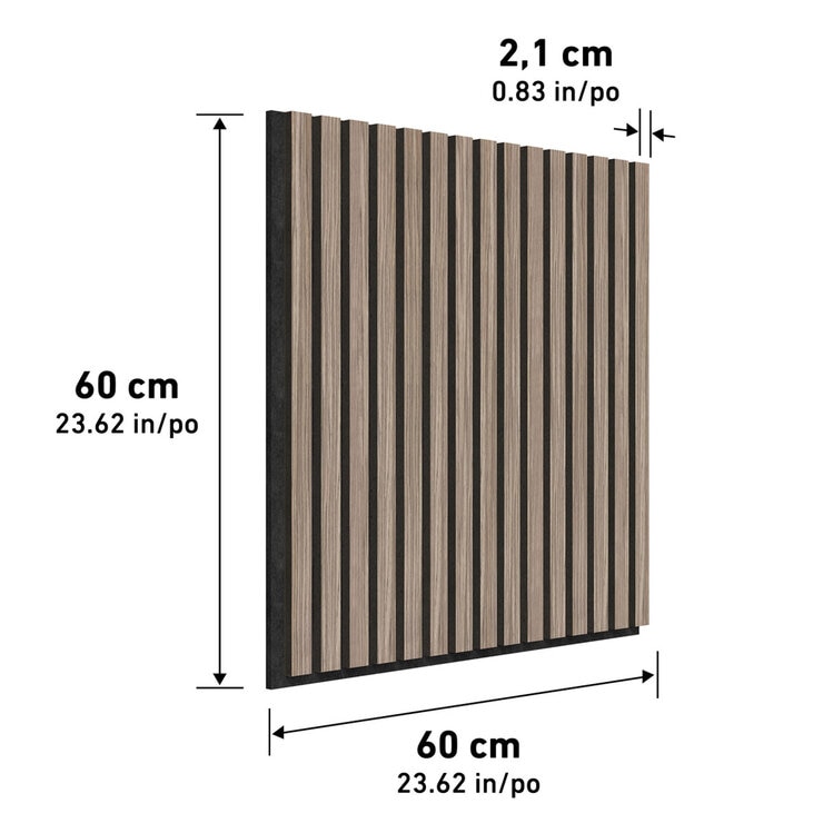 Artika Sonolok Acoustic Wall Panel Set in Walnut & Black, 4 Pack
