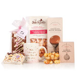 Gifts for Mothers Day Hamper including mug, biscuits, popcorn, bar of chocolate