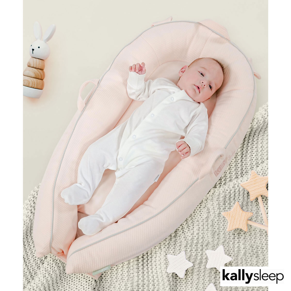 Kally Sleep Baby Nest in Pink 