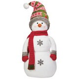 3.9ft (1.2m) Soft Sculpture Cosy Stocking Cap Snowman