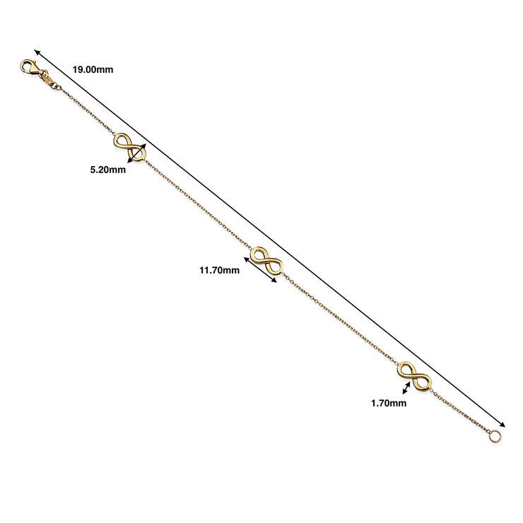 14ct Yellow Gold Infinity Bracelet 14ct Yellow Gold Infinity Bracelet