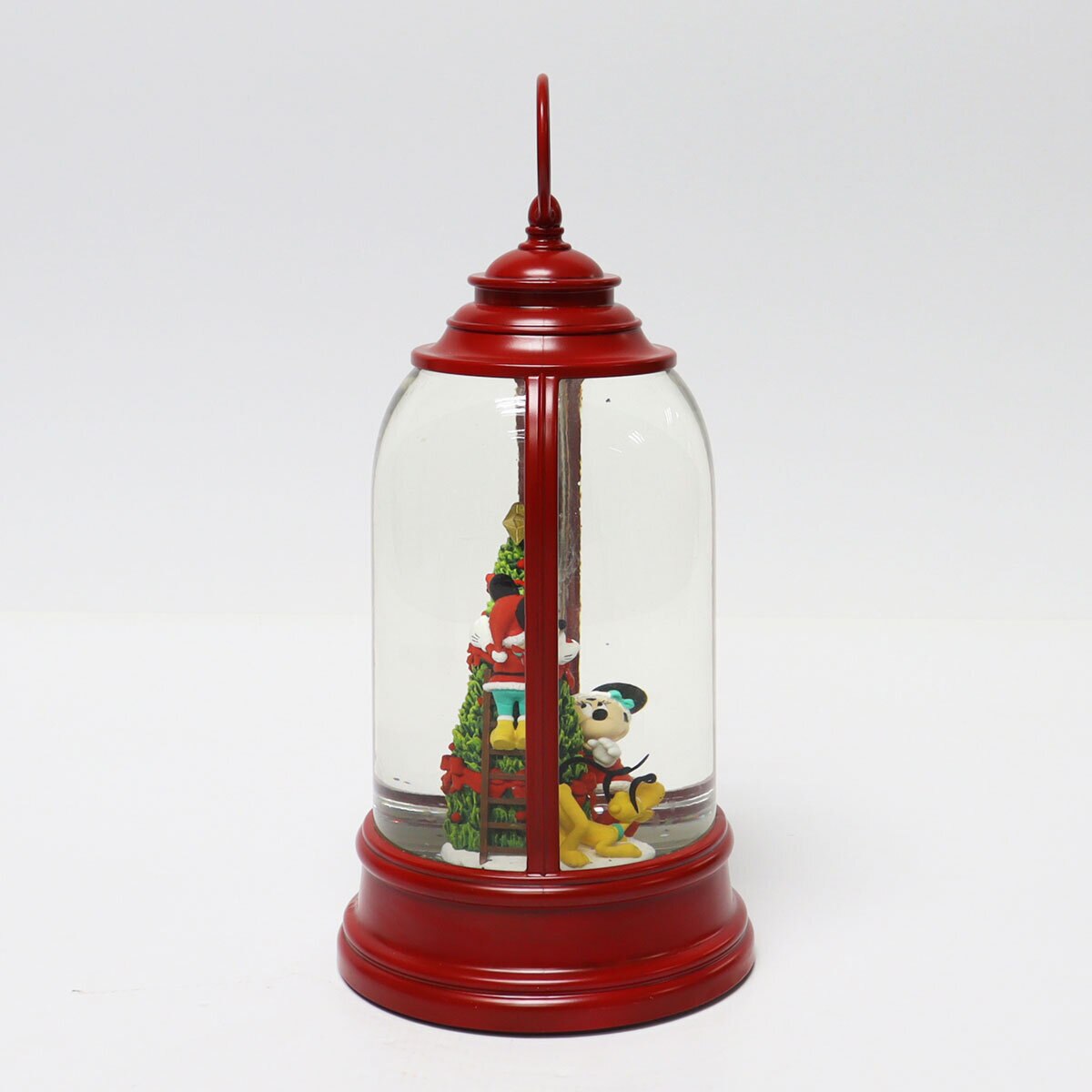 Disney Spinning Lantern with mickey and minnie climbing a christmas tree