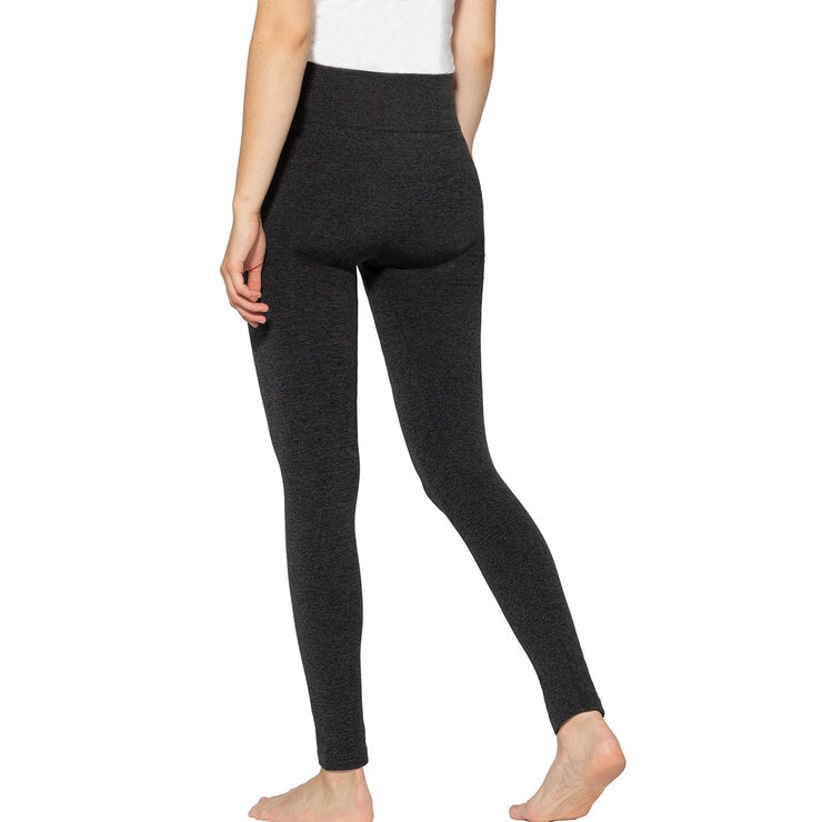 Ellen Reyes Fleece Lined Leggings 2 Pack in Black/Grey