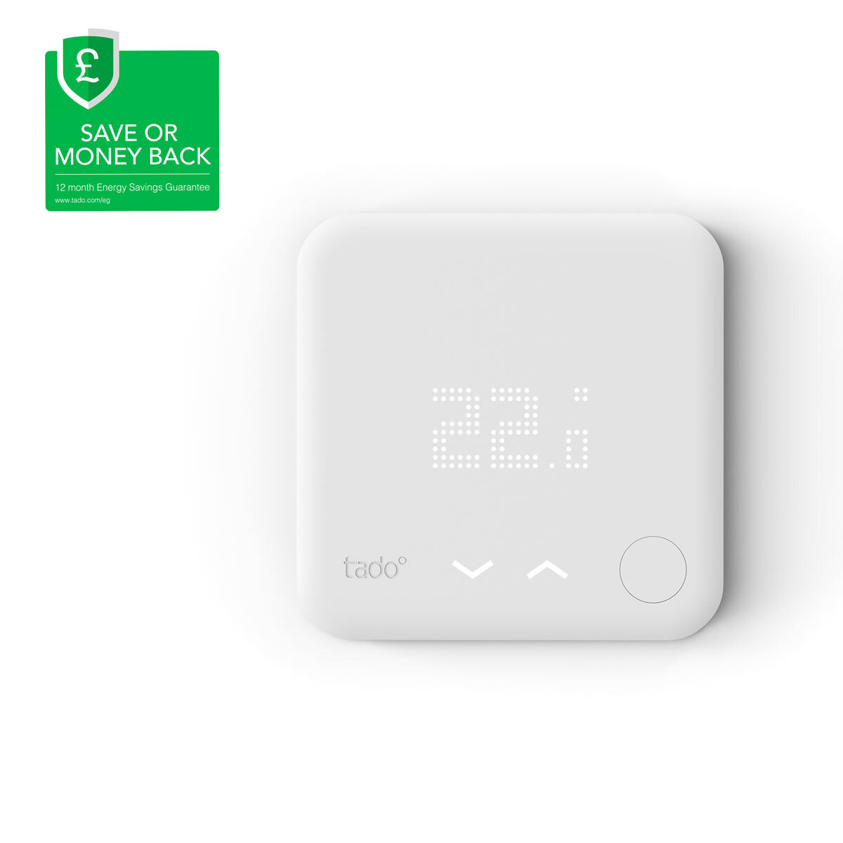 Cut out image of smart thermostat on white background