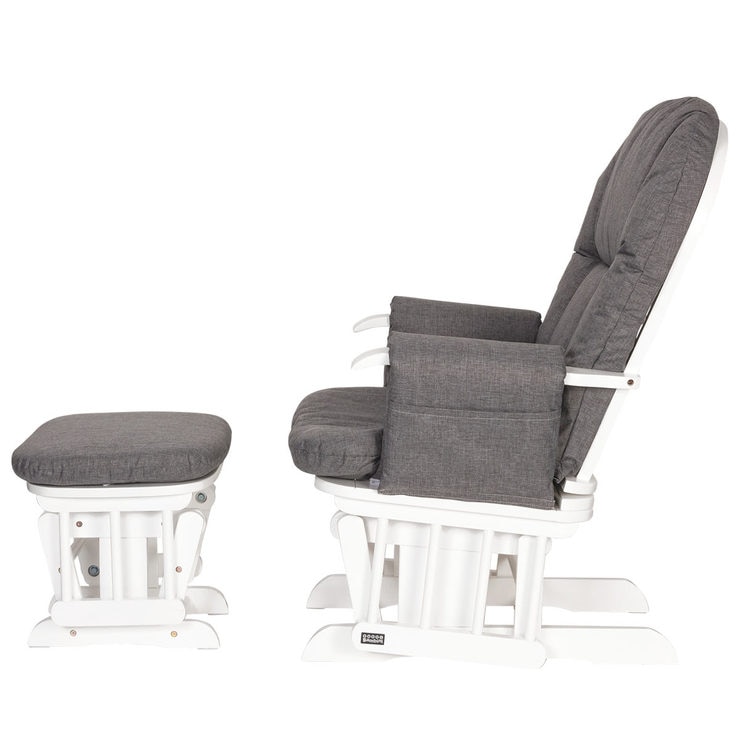 Tutti Bambini Daisy Glider Chair in Grey with White Wood Costco UK