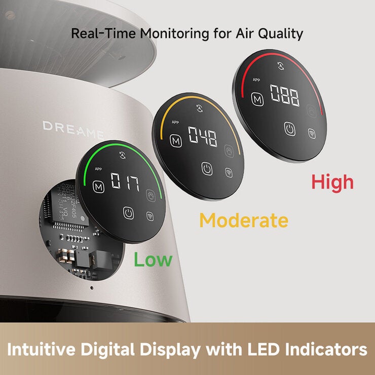 Lifestyle image showing intuitive digital display with LED indicators