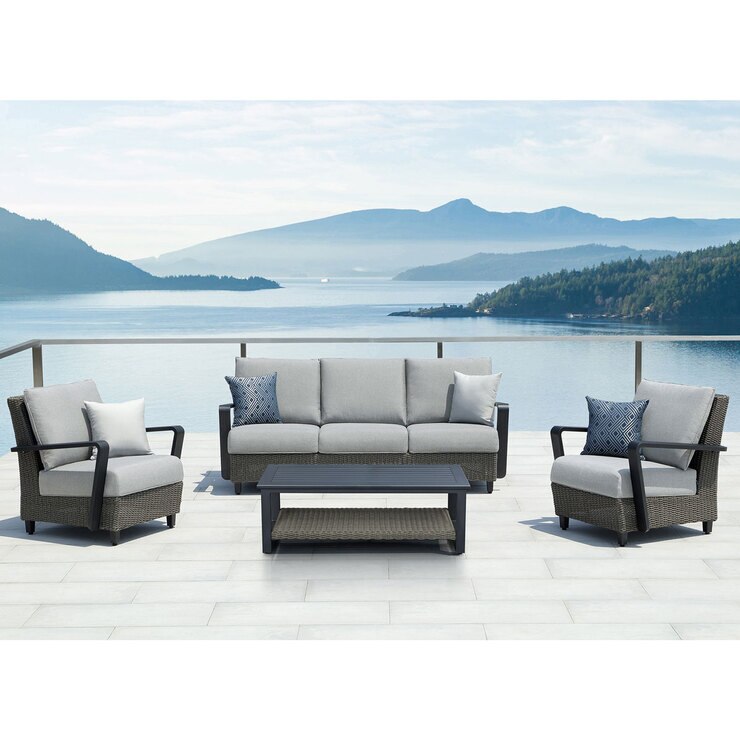 Ove Decors Augusta 4 Piece Deep Seating Patio Set + Cover Costco UK