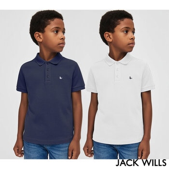 Jack Wills Youth Polo, 2 Pack (6-12 Years)
