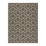 Nourison Horizon Geometric Indoor / Outdoor Rug in 2 Sizes, Charcoal