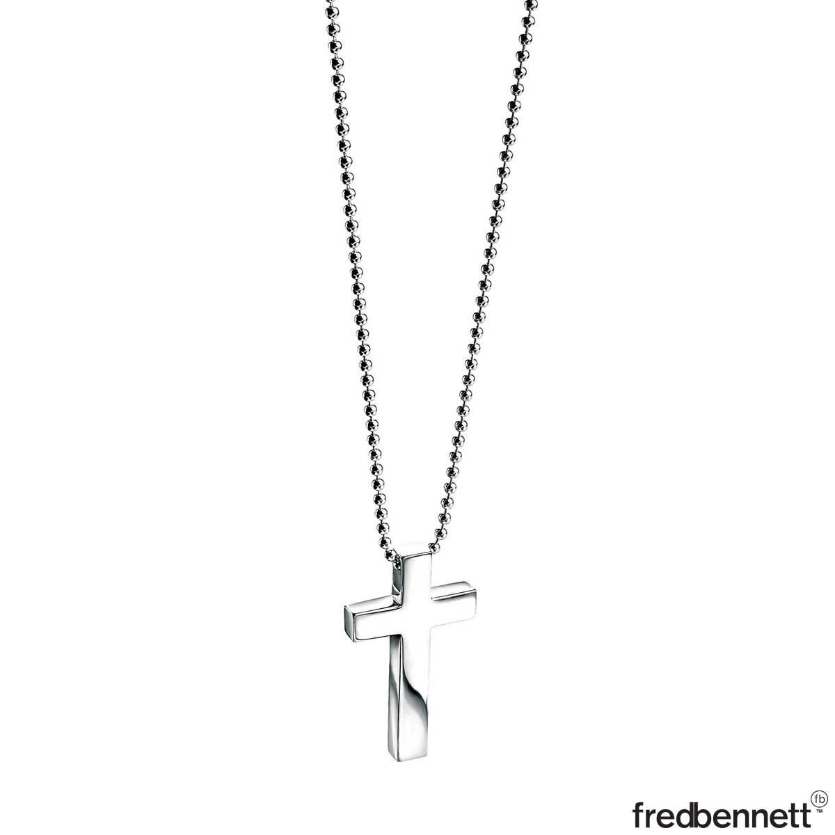 Fred Bennett Sterling Silver Cross Pendant