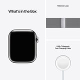 Buy Apple Watch Series 7 GPS + Cellular, 41mm Silver Stainless Steel Case with Silver Milanese Loop, MKHX3B/A at costco.co.uk