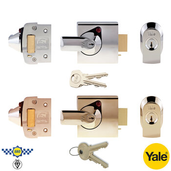 Yale BS1 Maximum Security Nightlatch with 2 Keys in 2 Colours