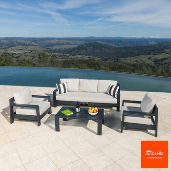 MoDe Terressa 4 Piece Deep Seating Set + Cover