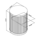 Bentley Designs Vega Scandi Light Oak Side Table