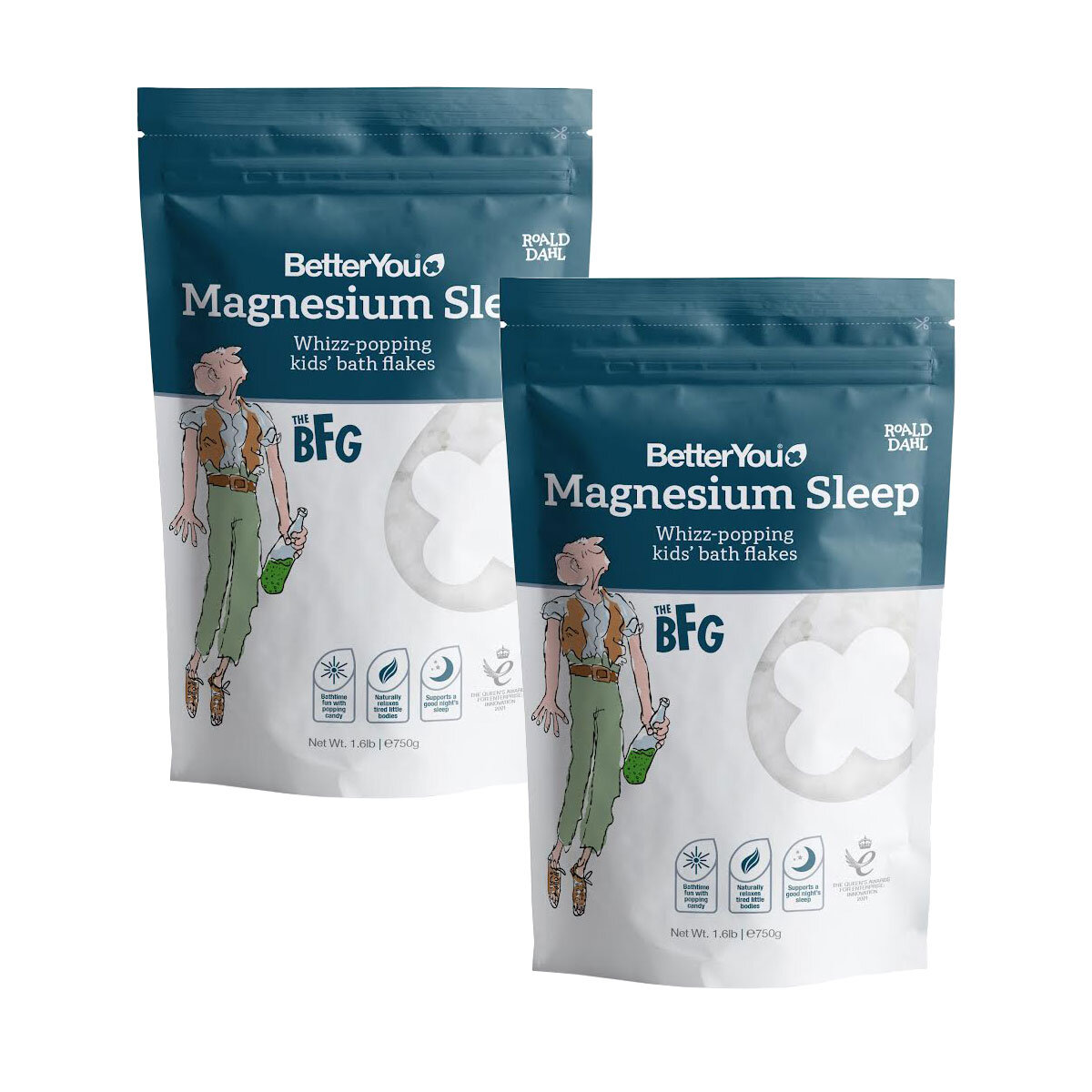BetterYou Kids Magnesium Flakes, 2 x 750g