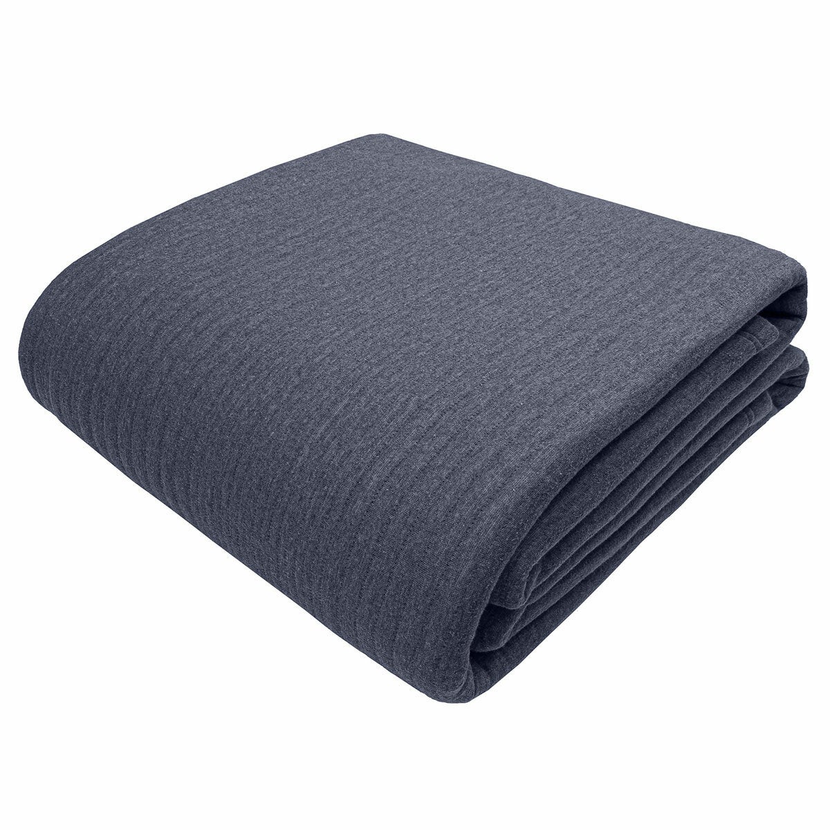 Safdie Cotton Blend Blue Jersey Blanket, 224 x 234 cm Safdie Cotton Blend Blue Jersey Blanket, 224 x 234 cm