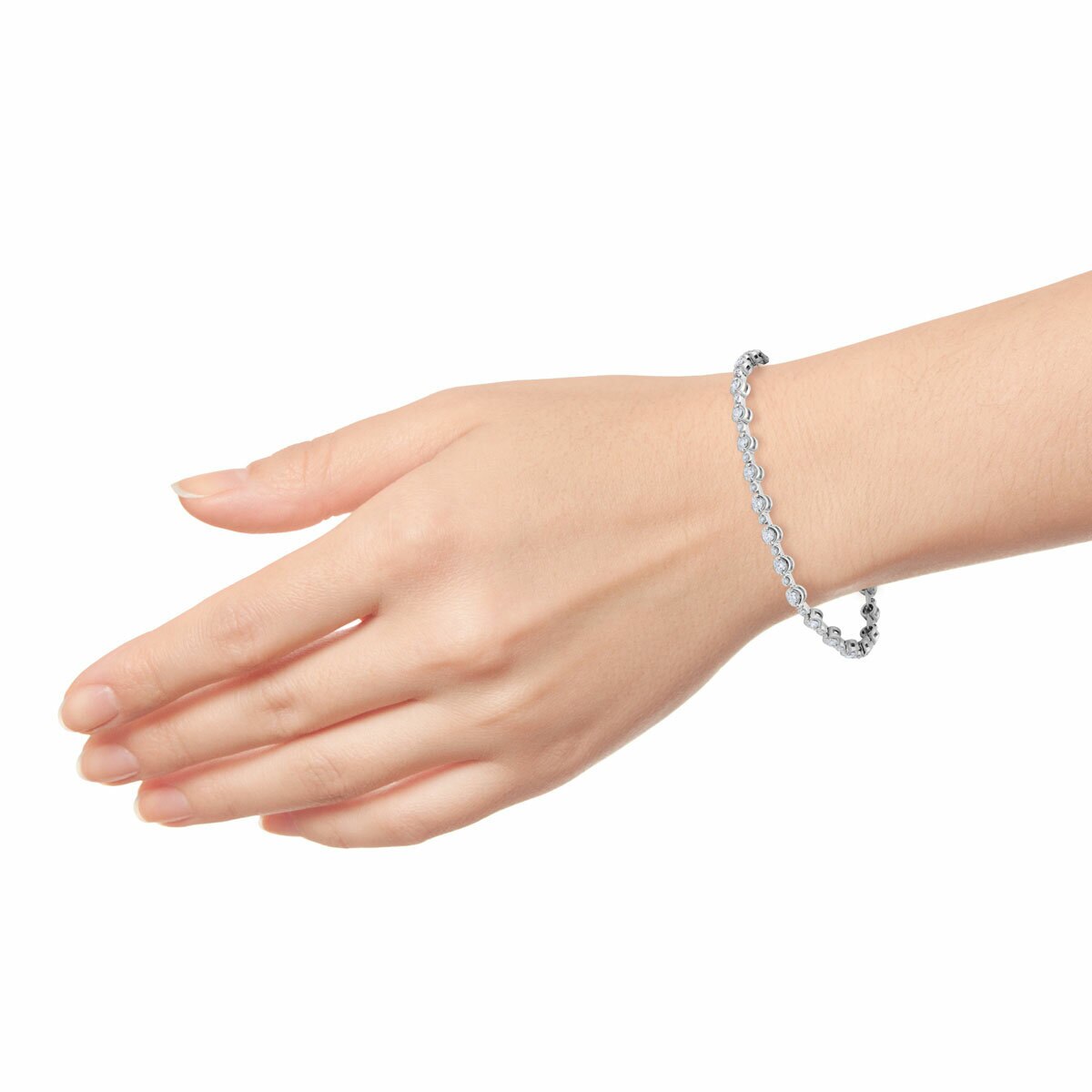 1.50ctw Round Brilliant Cut Diamond Bracelet, 18ct White Gold