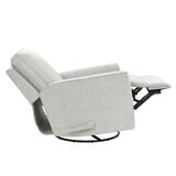 True Paxley Fabric Swivel Glider Recliner Chair in Grey