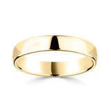 4.0mm Basic Light Court Wedding band. 18ct Yellow Gold