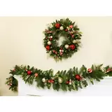 Buy Decorated Garland with Lights Wreath Image at Costco.co.uk
