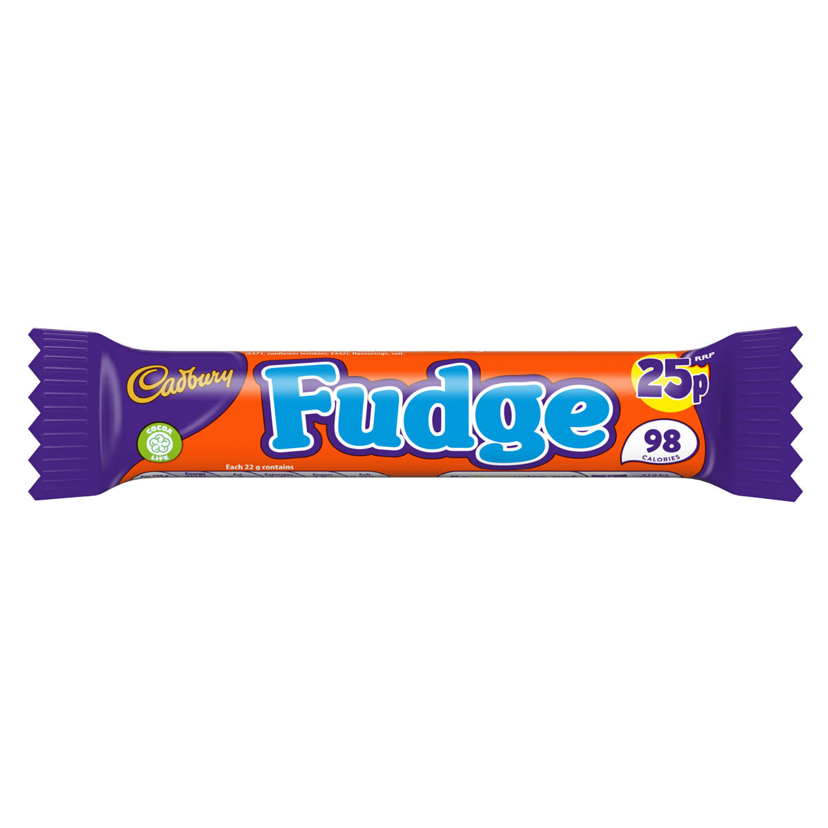 Cadbury Fudge Chocolate Bar, 60 x 22g Bars