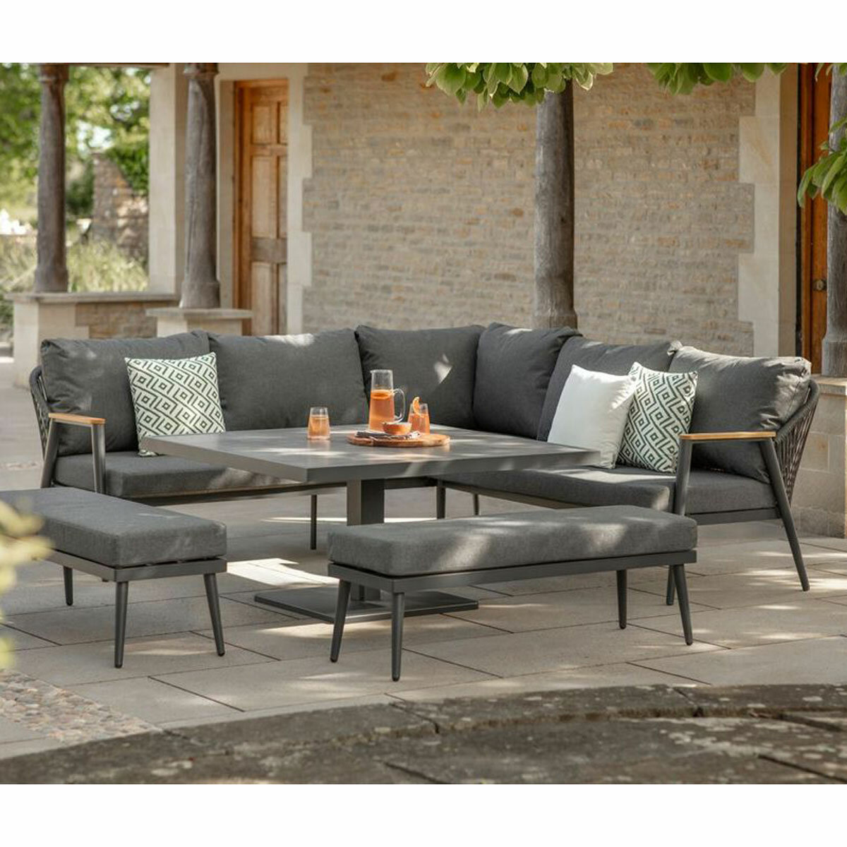 Bramblecrest Antibes 4 Piece Deep Seating Corner Patio Set