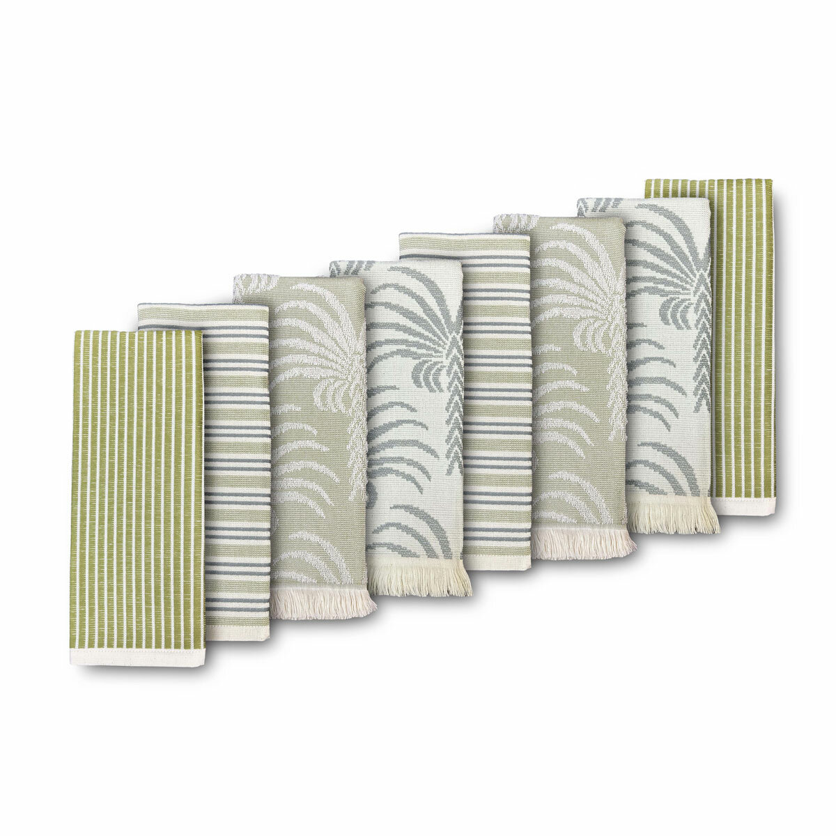 Mundo Textile Kitchen Towels 8 Pack, in Green