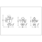 4ft (1.2m) Snowman Family with LED Lights - Set of 3