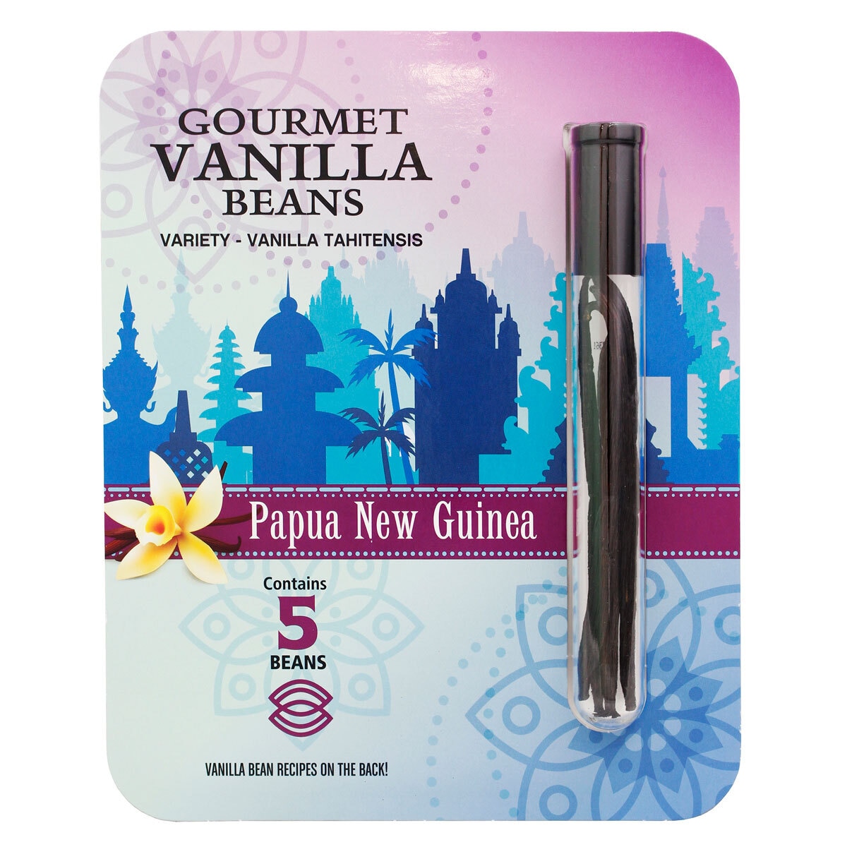 Gourmet Papua New Guinea Vanilla Beans, 5 Beans