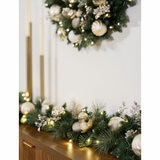 9 ft Pre-lit Christmas Artificial Garland With Twinkling LED Lights