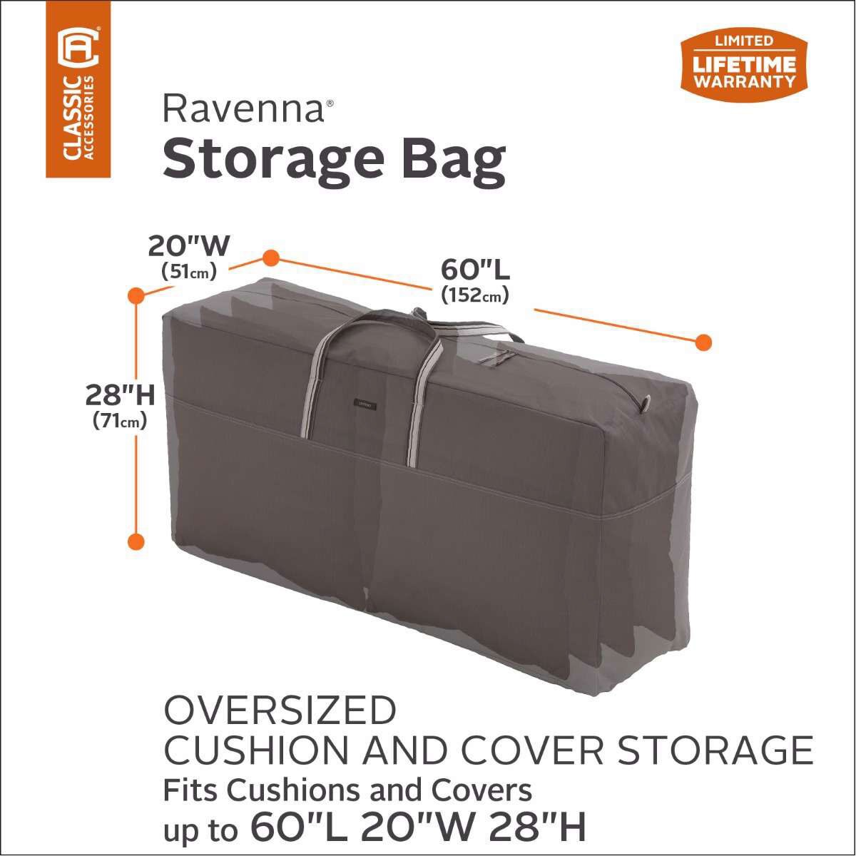 Classic Accessories Ravenna Large Cushion & Cover Storage Bag Co...