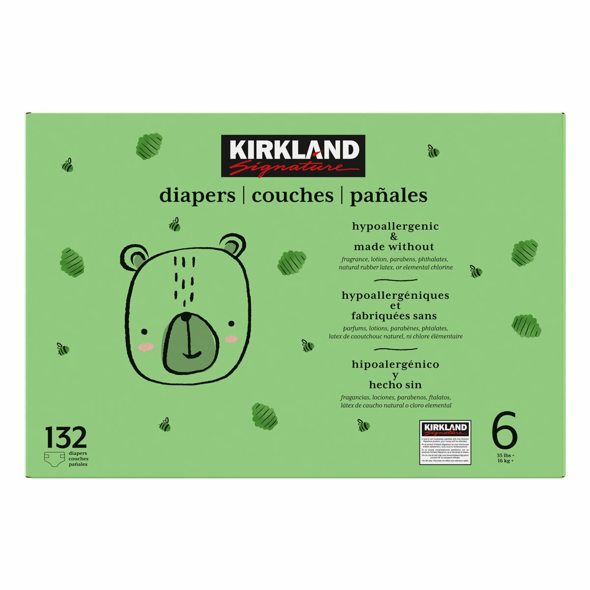 image of kirland signature size 6 nappies box
