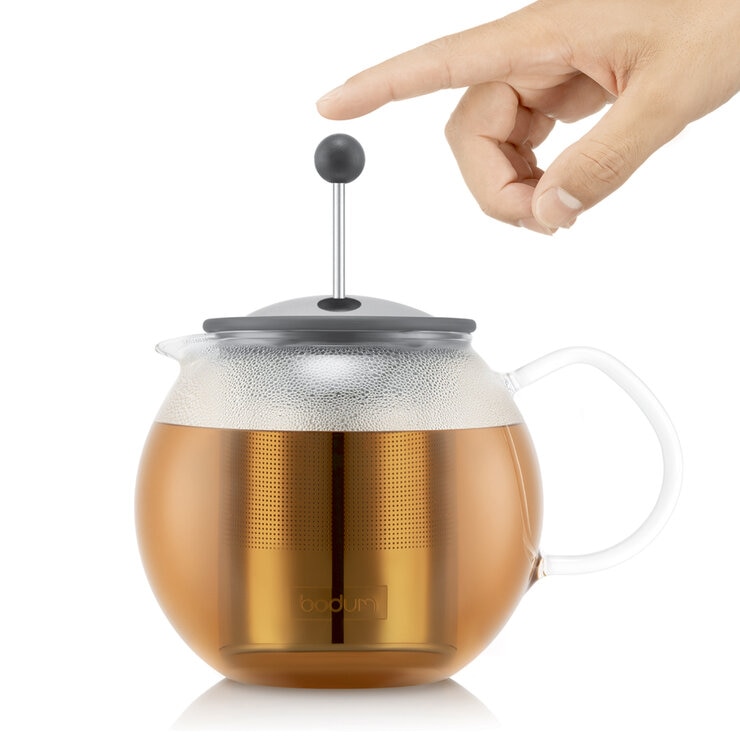 Bodum Assam Tea Press 1L, with 2 Tea Glasses
