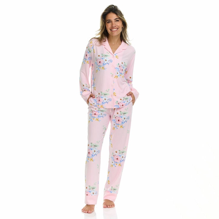 Flora Nikrooz Ladies Notch Collar 2 Piece Pyjama Set Flora Nikrooz Ladies Notch Collar 2 Piece Pyjama Set