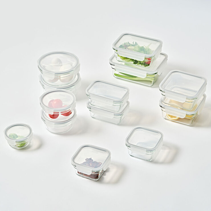 Glasslock Food Storage Set, 26 Piece