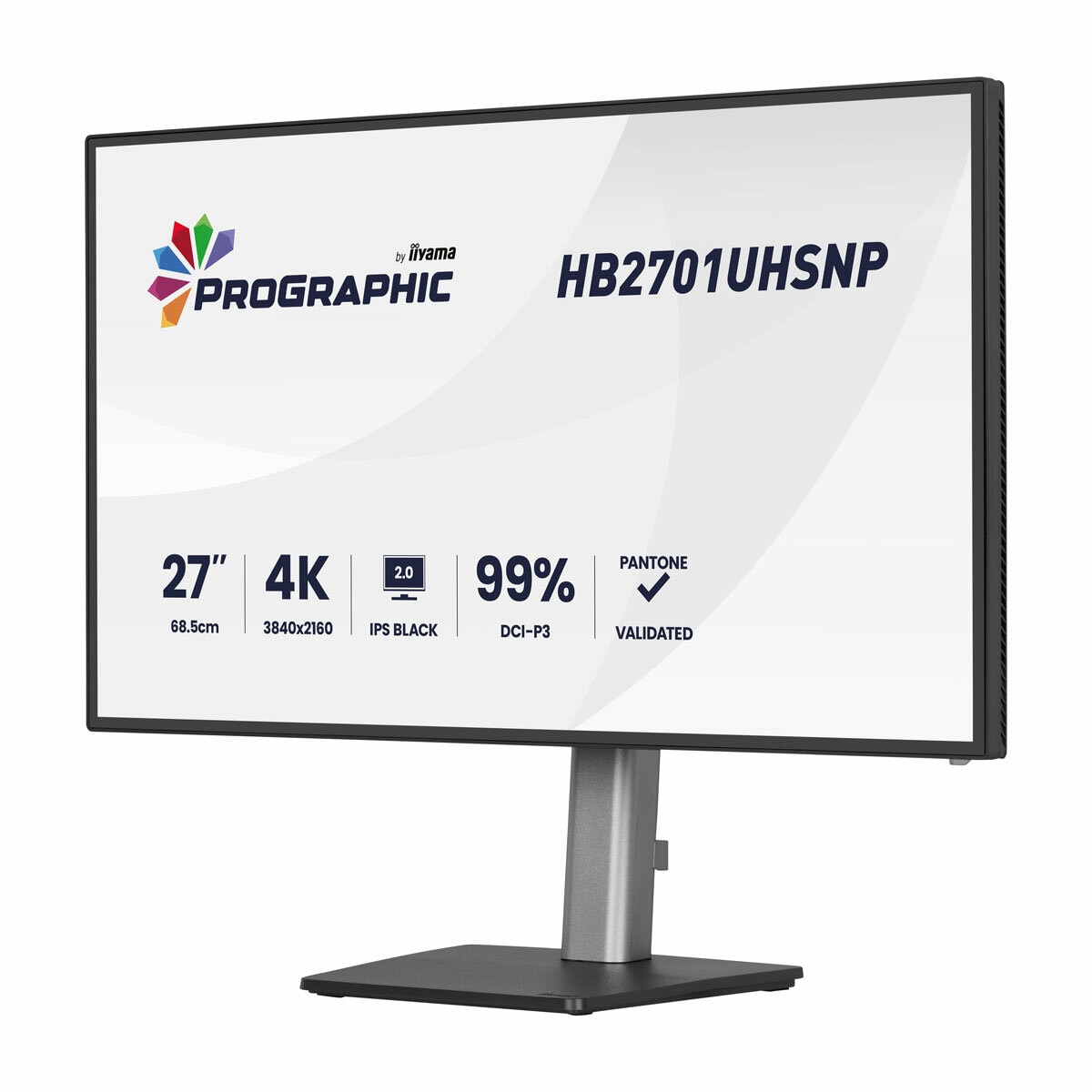 iiyama Prographic, 27 Inch, 4k UHD, IPS Monitor, HB2701UHSNP-B1
