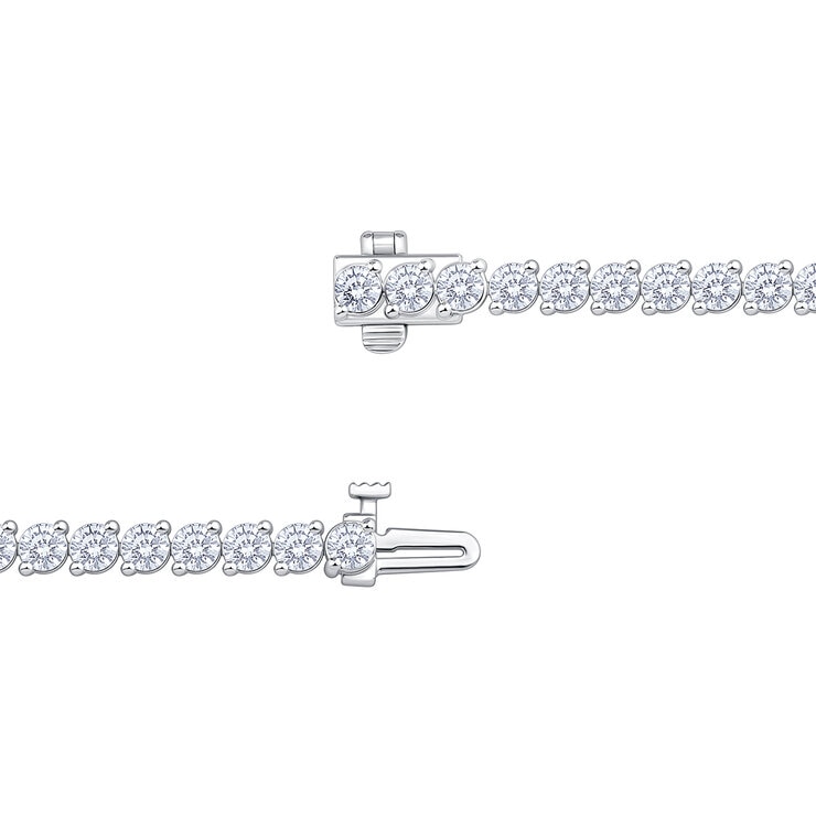 6.00ctw Round Brilliant Cut Diamond Tennis Bracelet, 18ct White Gold 6.00ctw Round Brilliant Cut Diamond Tennis Bracelet, 18ct White Gold