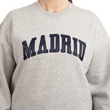 Elle Sport Women's Fleece Cities Crewneck Sweater in Grey