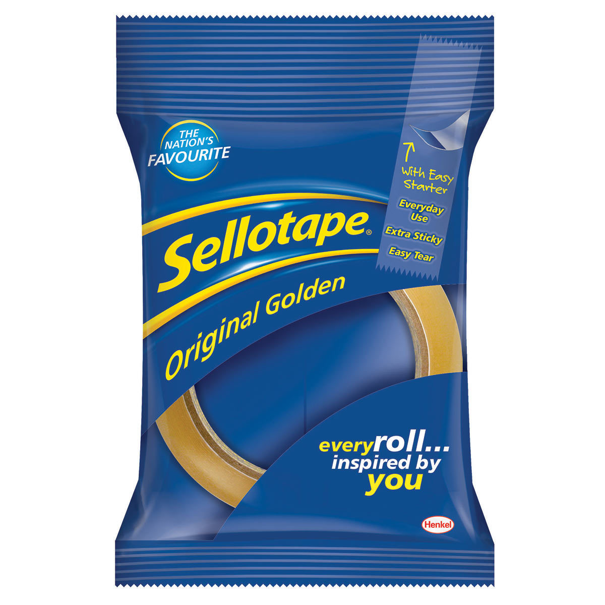 Sellotape Original Golden Non Static (18mm x 66m) Tape Roll- Pack of 36