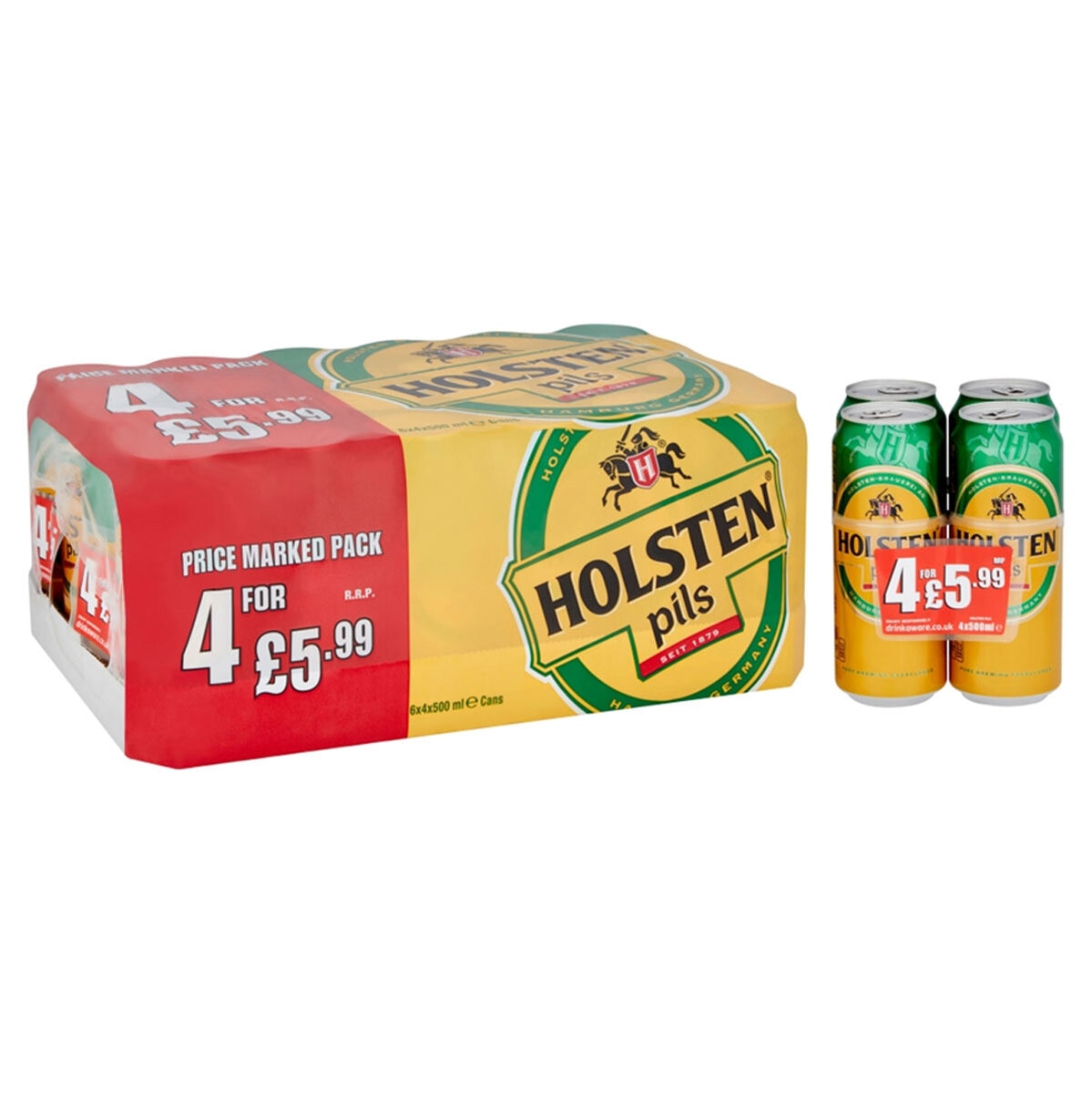 Holsten Pils, 6 x 4 x 500ml