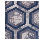 Asiatic Aurora Hexagon rug laying flat