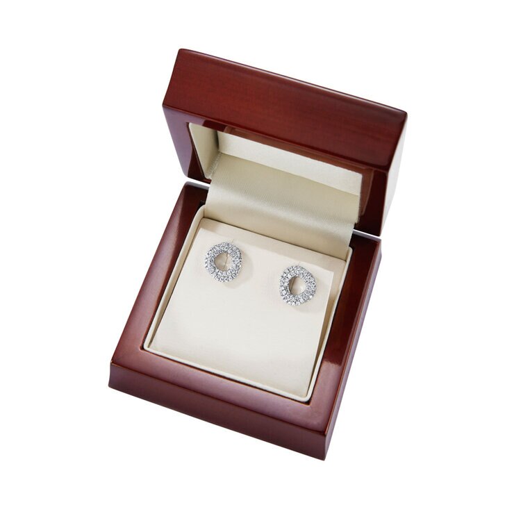 0.35ctw Round Brilliant Diamond Knot Stud Earrings, 18ct White Gold 0.35ctw Round Brilliant Diamond Knot Stud Earrings, 18ct White Gold