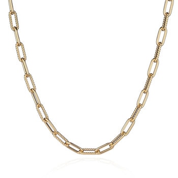 14ct Yellow Gold Paperclip Necklace