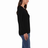 Matty M Cashmere Sweater in Black