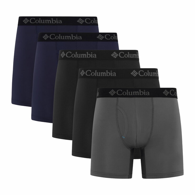 Columbia Men's Performance Stretch Boxer Briefs, 5 Pack