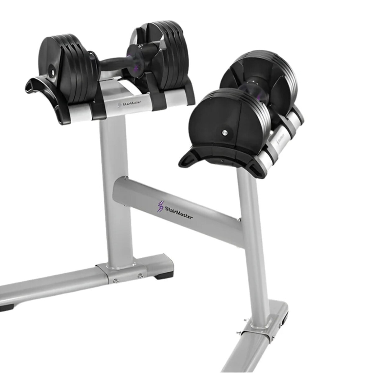 StairMaster 88lbs (40kg) TwistLock Adjustable Dumbbell Set with Stand