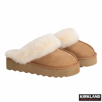 Kirkland Signature Women's Shearling Platform Slippers