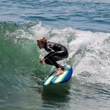 Wavestorm™ 8ft Classic Surfboard in White and Blue