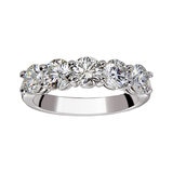 2.00ctw Round Brilliant Cut 5 Stone Diamond Ring, Platinum