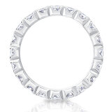 2.00ctw Round Brilliant Cut Claw Set Eternity Ring, Platinum